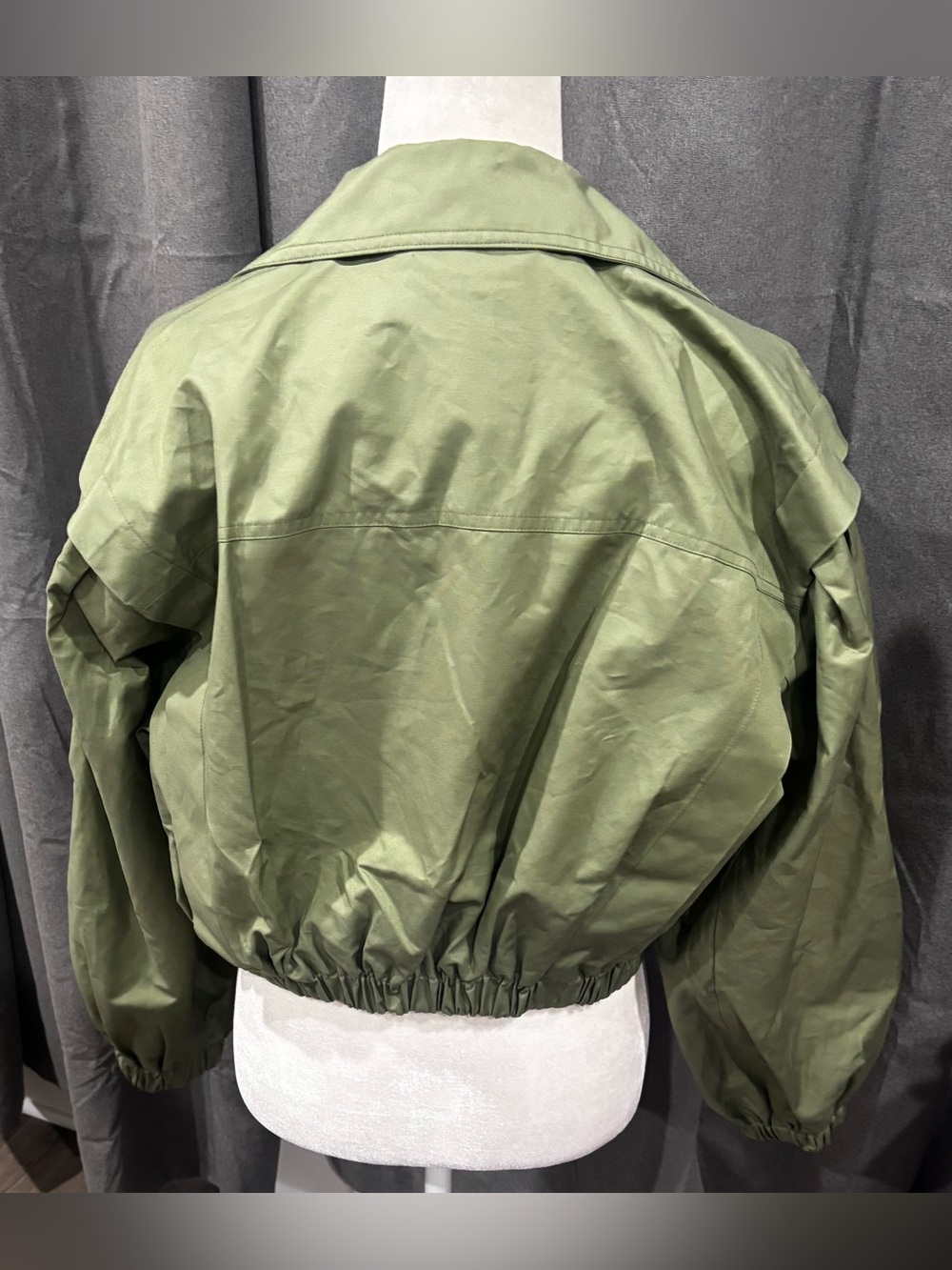 NWOT Free People Women’s Looking Glass Trench Coat in Loden Green Small Utility - Picture 6 of 11
